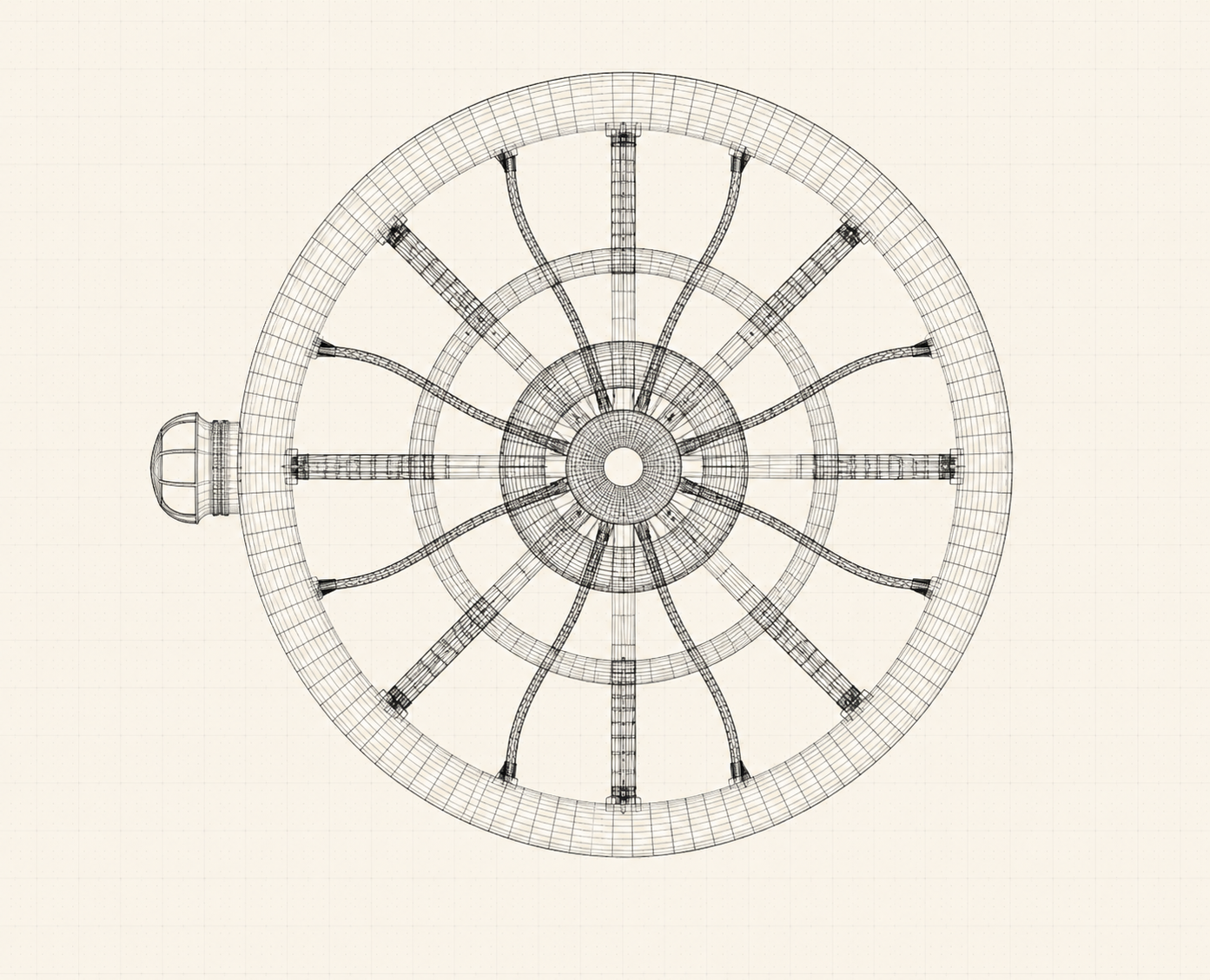 Space settlement concept drawing